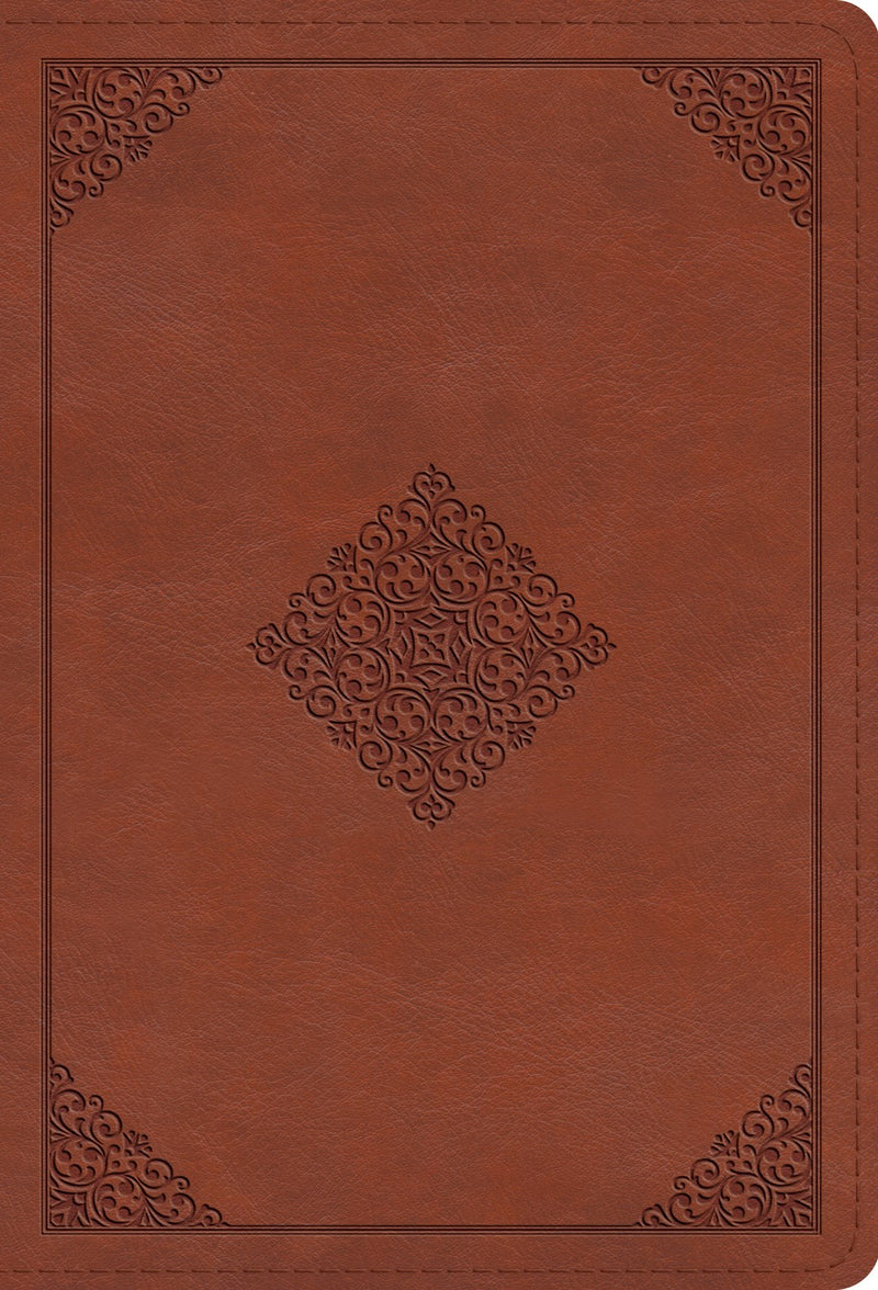 ESV Large Print Compact Bible-Terracotta  Ornament Design TruTone