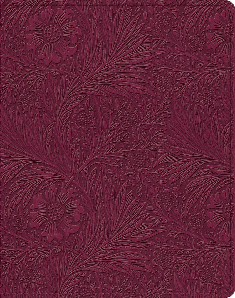 ESV Single Column Journaling Bible-Raspberry Floral TruTone