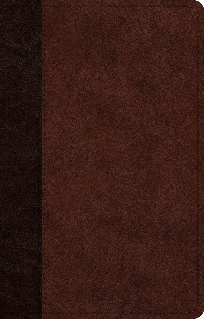 ESV Large Print Thinline Reference Bible-Brown/Walnut Timeless Design Tru Tone