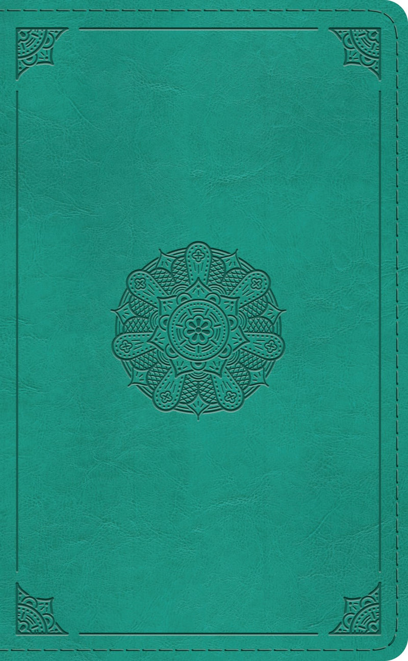 ESV Pocket Bible-Turquoise Emblem Design TruTone