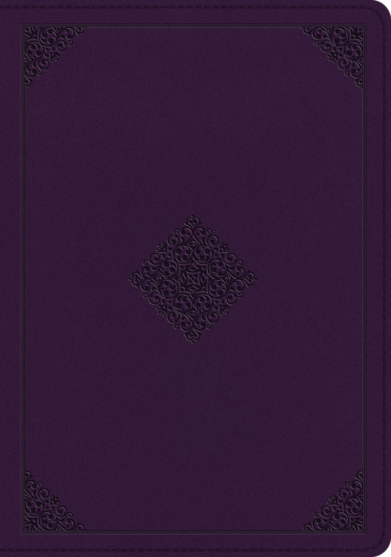 ESV Single Column Journaling Bible/Large Print-Lavender Ornament Design TruTone