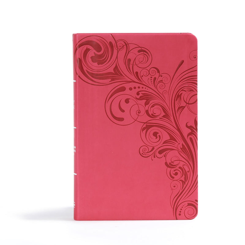 CSB Ultrathin Reference Bible-Pink LeatherTouch Indexed