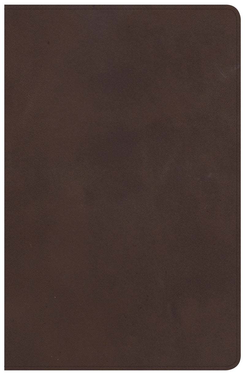 CSB Large Print Personal Size Reference Bible-Brown Genuine Leather