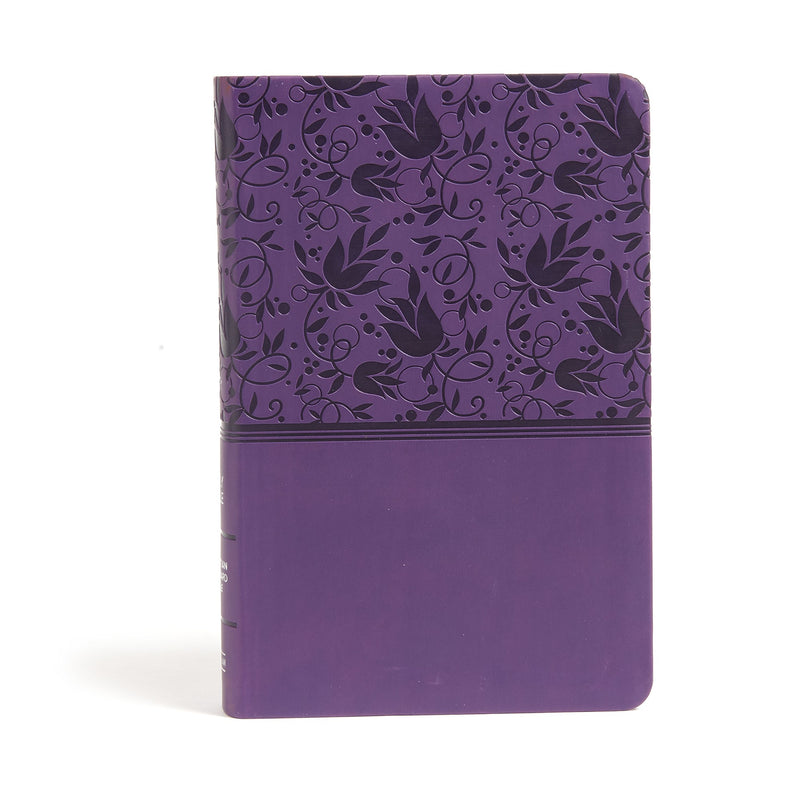 CSB Large Print Personal Size Reference Bible-Purple LeatherTouch