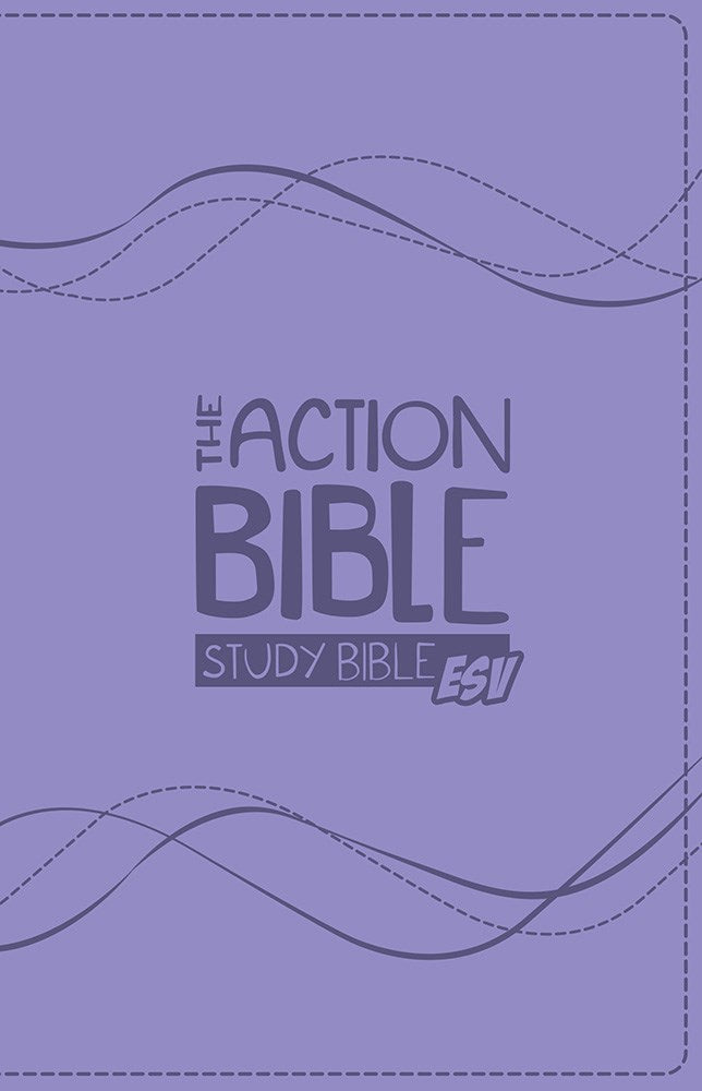 ESV The Action Bible Study Bible: Premium Edition-Lavender Virtual Leather (