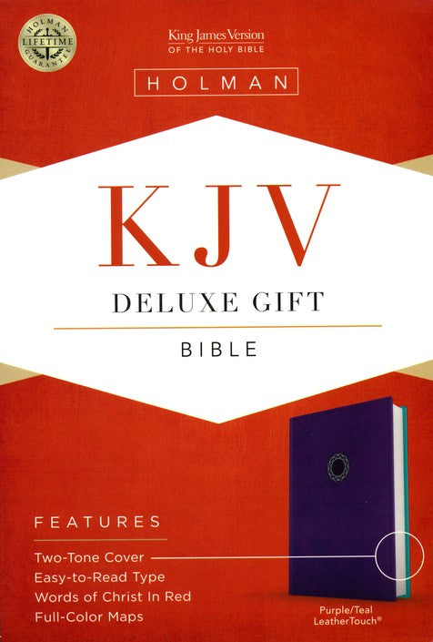 Deluxe gift bible purple/teal