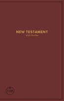 CSB Pocket New Testament With Psalms-Burgundy Softcover