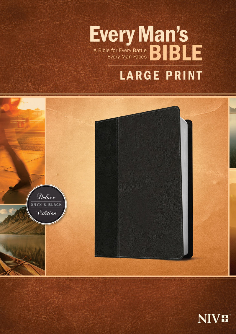 NIV Every Man's Bible/Large Print-Black/Onyx TuTone 