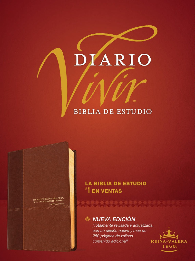 Span-RVR 1960 Life Application Study Bible (Biblia de Estudio del Diario Vivir)-Brown/Tan LeatherLike 