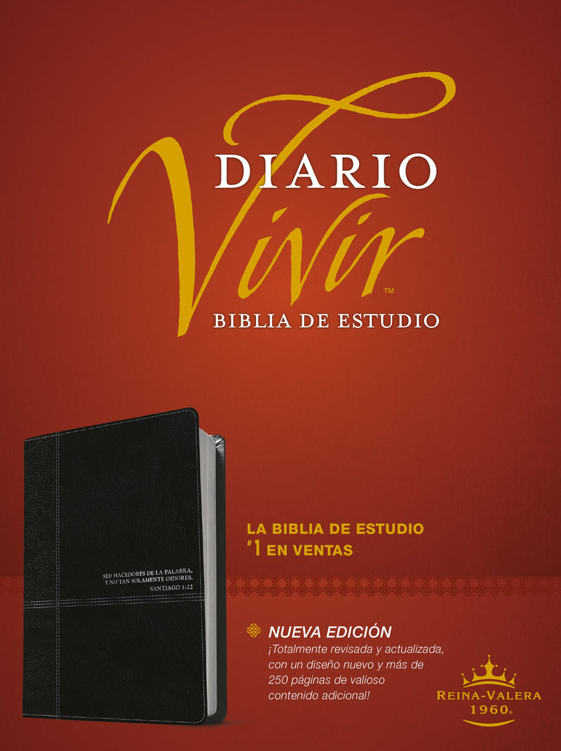 Span-RVR 1960 Life Application Study Bible (Biblia de Estudio del Diario Vivir)-Black LeatherLike 