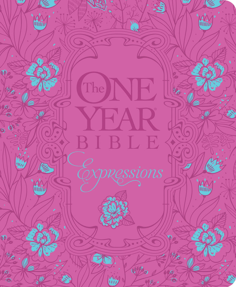 NLT One Year Expressions-Deluxe Fuchsia Hardcover