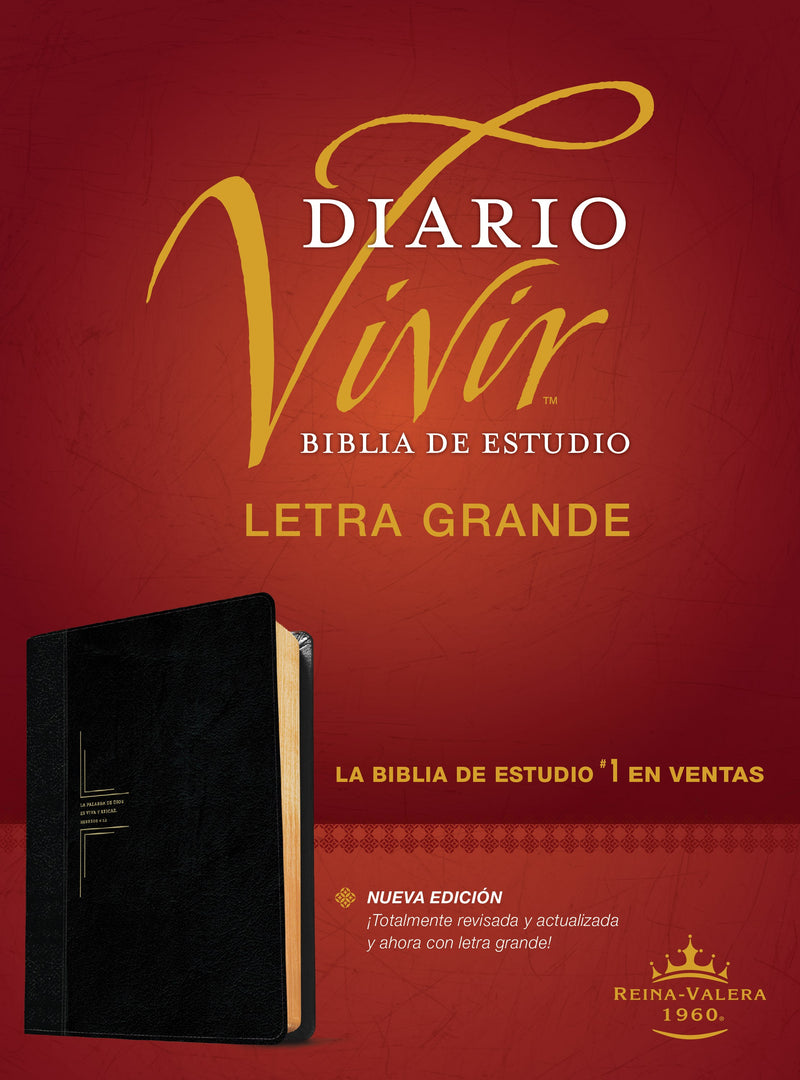 Span-RVR 1960 Life Application Study Bible/Large Print (Biblia de Estudio del Diario Vivir  Grande)-Black LeatherLike