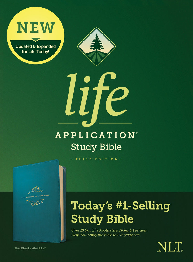 NLT Life Application Study Bible (Third Edition)-Teal Blue LeatherLike