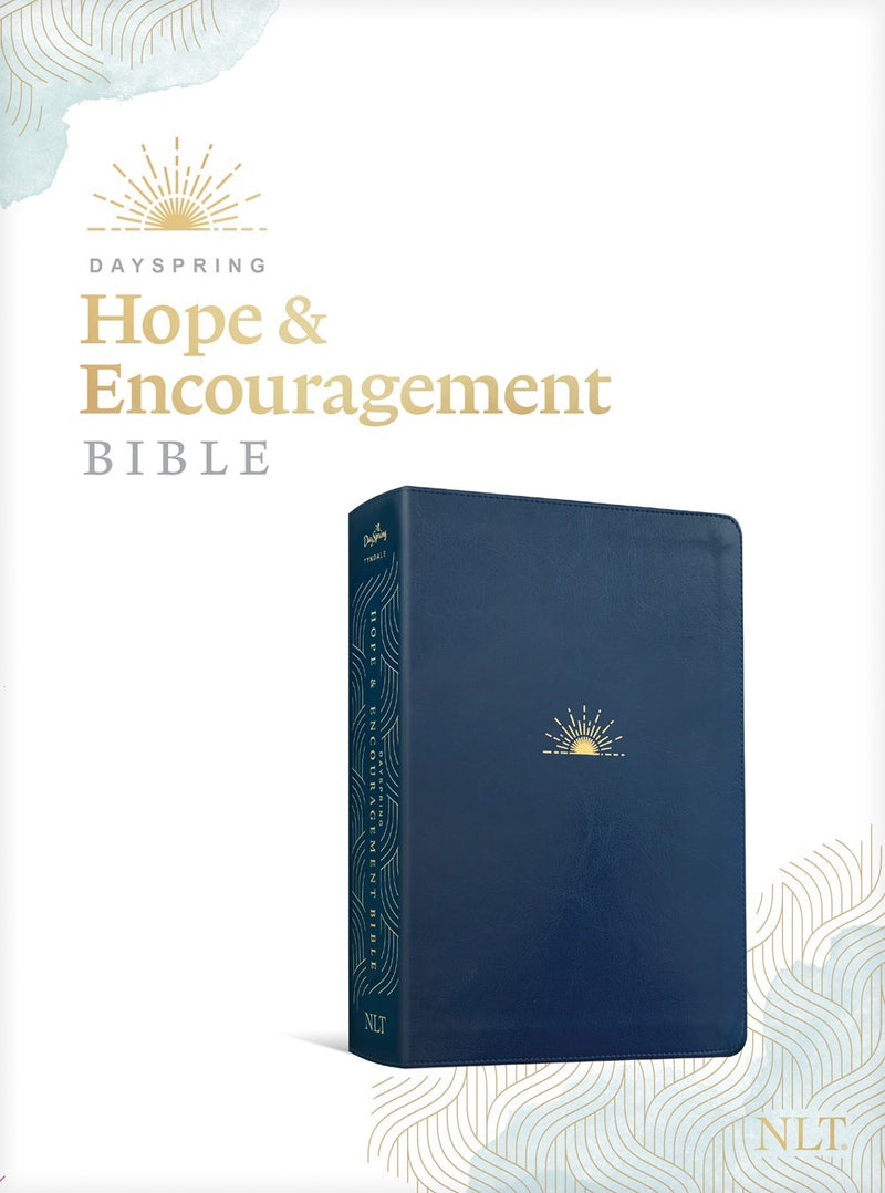 NLT Dayspring Hope & Encouragement Bible-Navy Blue LeatherLike