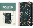 NLT Large Print Thinline Reference Zipper Bible  Filament Enabled Edition-Meadow Navy Pink LeatherLike Indexed