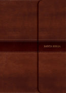 Span-NIV Super Giant Print Reference Bible (Biblia Letra Super Gigante)-Brown LeatherTouch w/Magnetic Flap