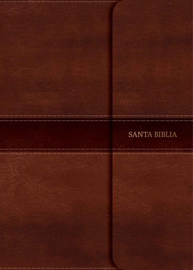 Span-NIV Super Giant Print Reference Bible (Biblia Letra Super Gigante)-Brown LeatherTouch w/Magnetic Flap