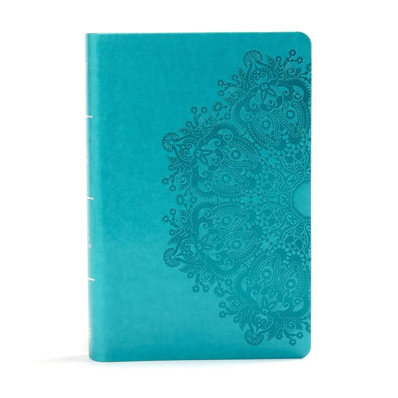 KJV Large Print Personal Size Reference Bible-Teal LeatherTouch Indexed