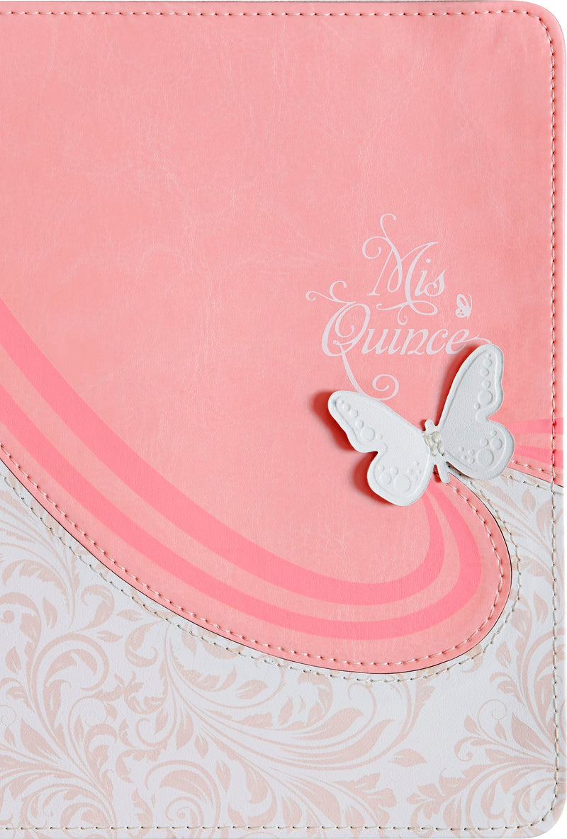 Span-RVR 1960 Sweet 15 Edition (Biblia Mis Quince)-Pink & White LeatherTouch