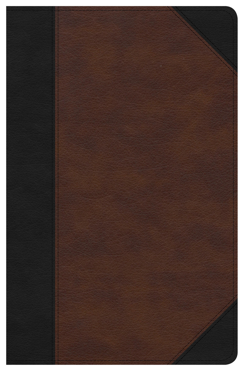 CSB Ultrathin Reference Bible-Black/Brown LeatherTouch