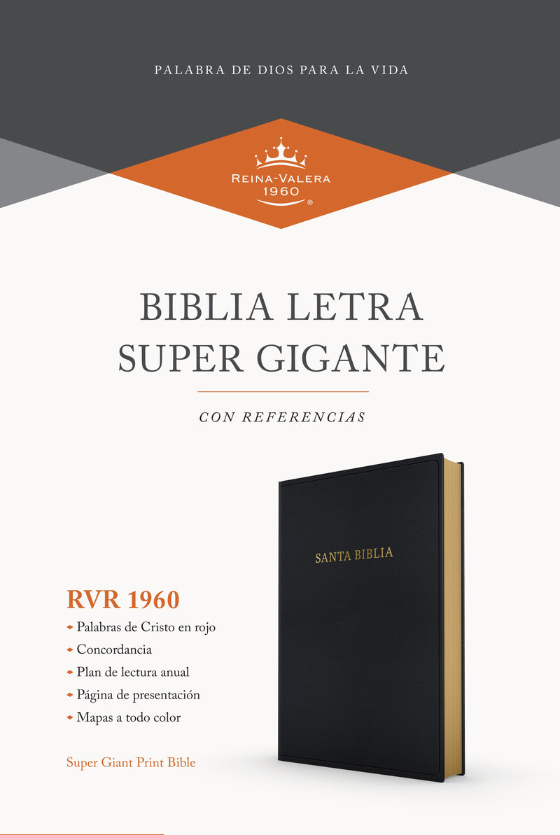 Span-RVR 1960 Super Giant Print Reference Bible (Biblia Letra Super Gigante con Referencias)-Black Imitation Leather