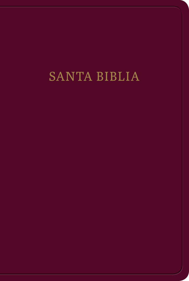 Span-RVR 1960 Hand Size Giant Print Bible (Biblia Letra Grande Tamano Manual)-Burgundy Imitation Leather