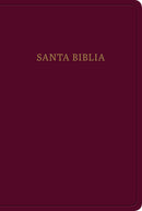 Span-RVR 1960 Hand Size Giant Print Bible (Biblia Letra Grande Tamano Manual)-Burgundy Imitation Leather Indexed