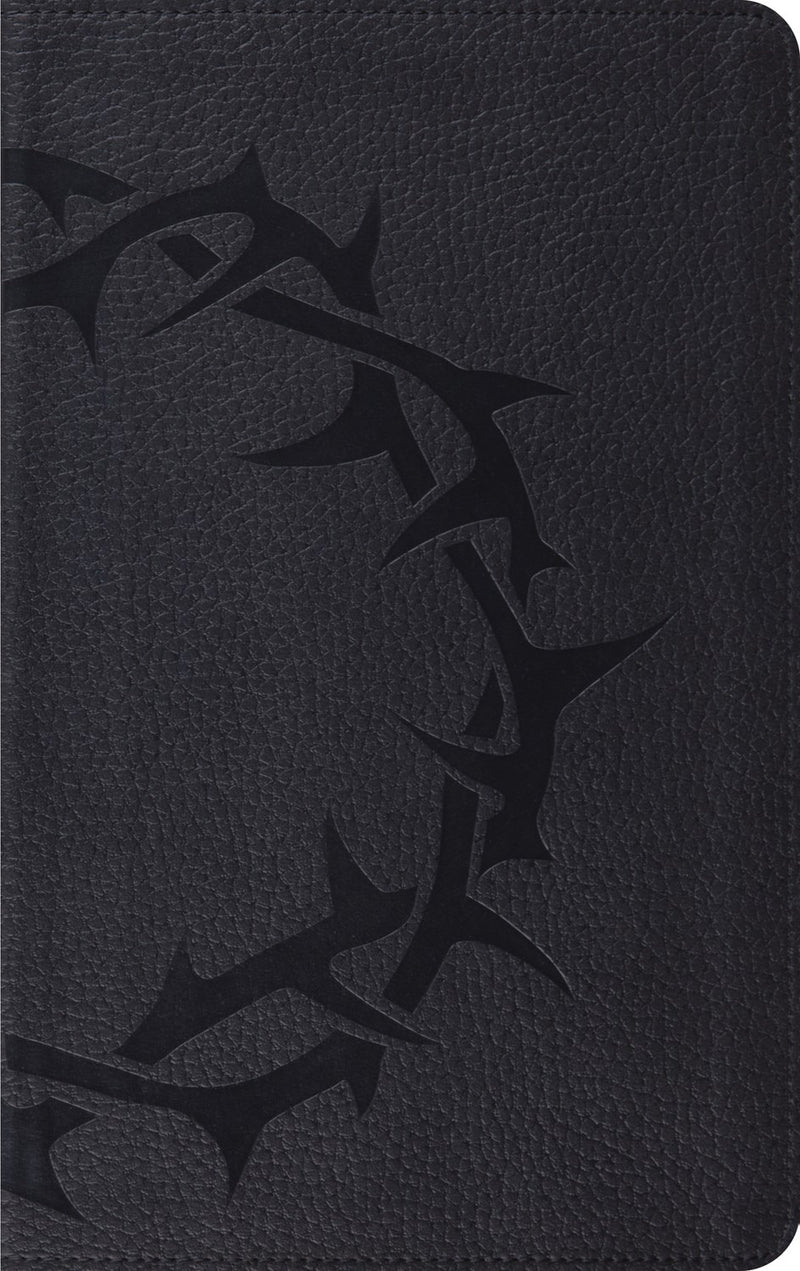 ESV Thinline Bible-Charcoal Crown Design TruTone