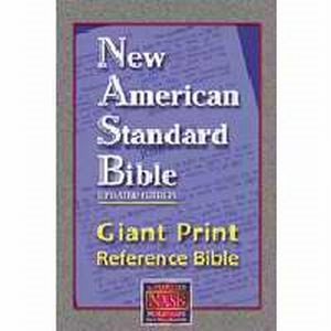 NASB Giant Print Reference Bible-Burgundy Leathertex Indexed