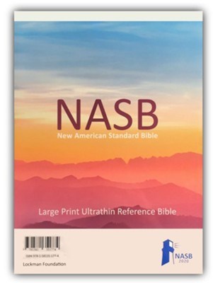 NASB 2020 Large Print Ultrathin Reference Bible-Black Genuine Leather (