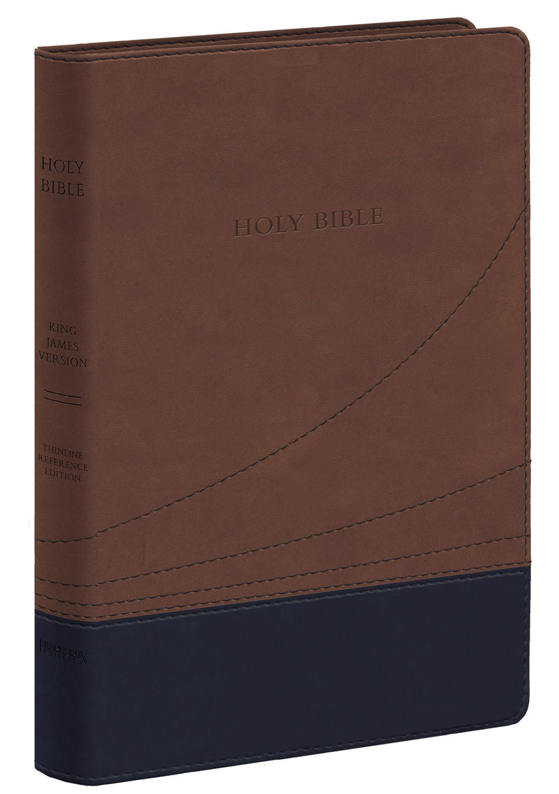 KJV Large Print Thinline Reference Bible-Cocoa/Black Flexisoft (Value Price)