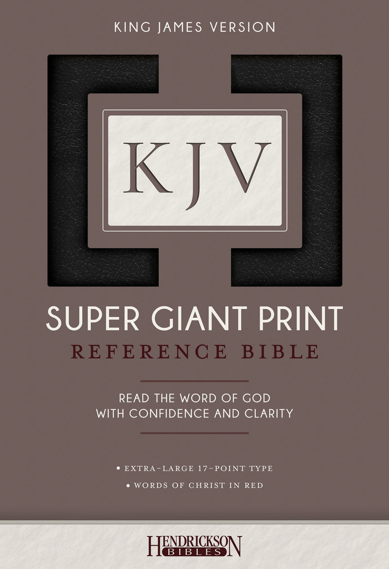 KJV Super Giant Print Reference Bible-Black Imitation Leather