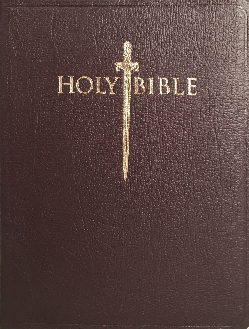 KJV Sword Study Bible/Personal Size Large Print-Burgundy Genuine Leather Indexed 