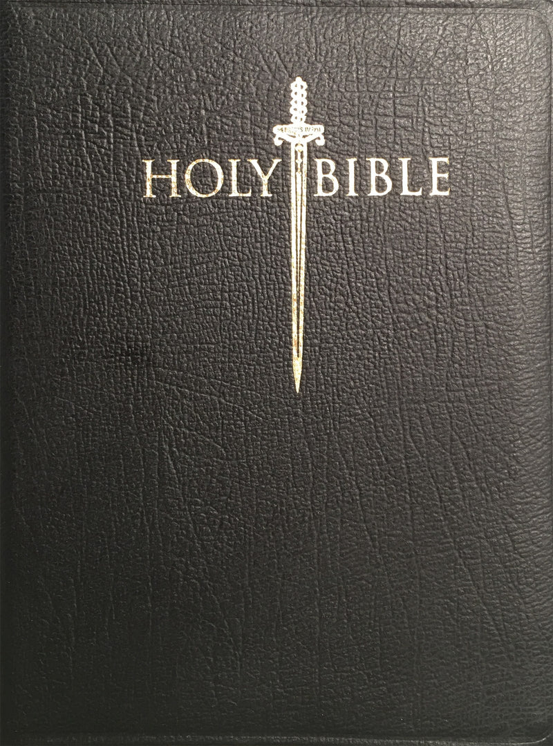 KJV Sword Study Bible/Giant Print-Black Genuine Leather Indexed 