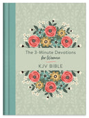 KJV The 3-Minute Devotions For Women Bible-Mint Bouquet Hardcover