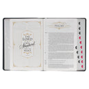 Zwart imitatieleer KJV-studie-index