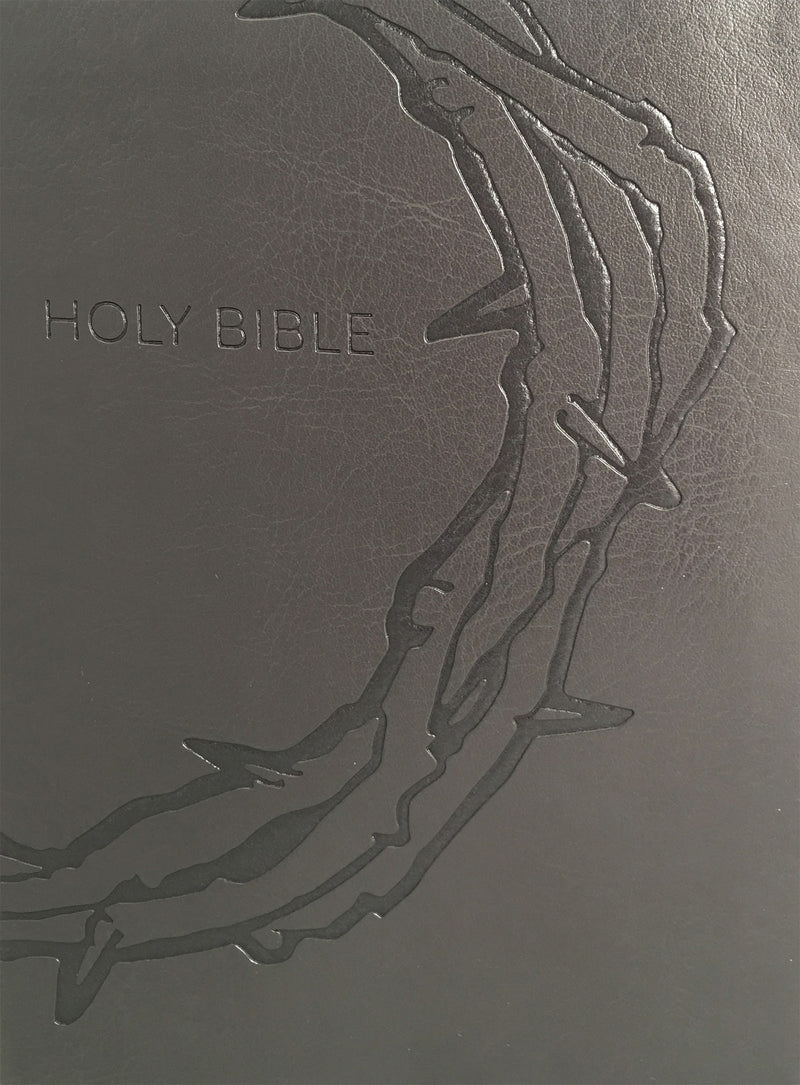 KJV Sword Study Bible/Giant Print-Designer Charcoal Ultrasoft-Crown Of Thorns Indexed 