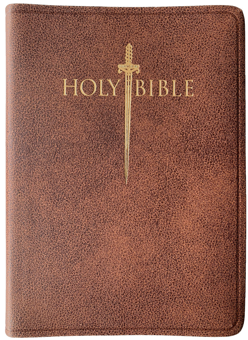 KJV Sword Study Bible/Personal Size Large Print-Acorn Bonded Leather Indexed 