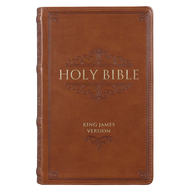 Bible Giant Print Index Brown Faux Leath