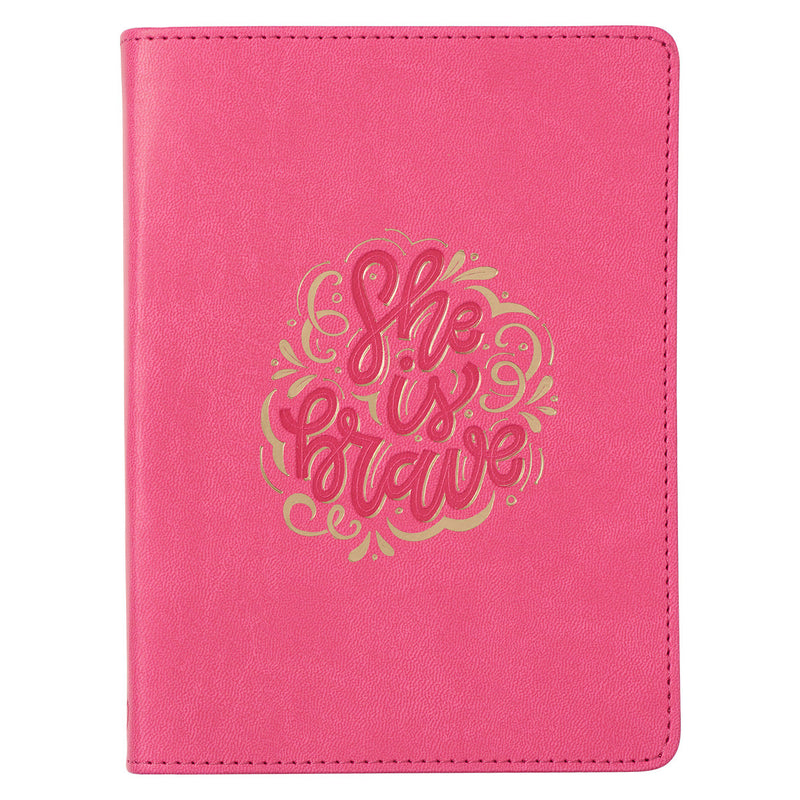 She is Brave Pink Faux Leather Handy-siz