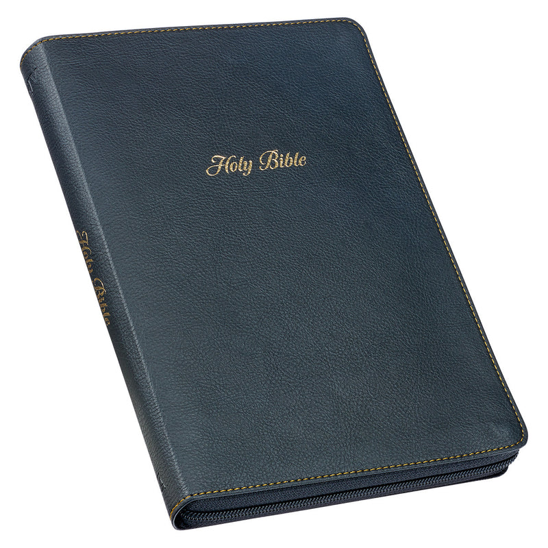 Thinline KJV Black Large Print Index Zip