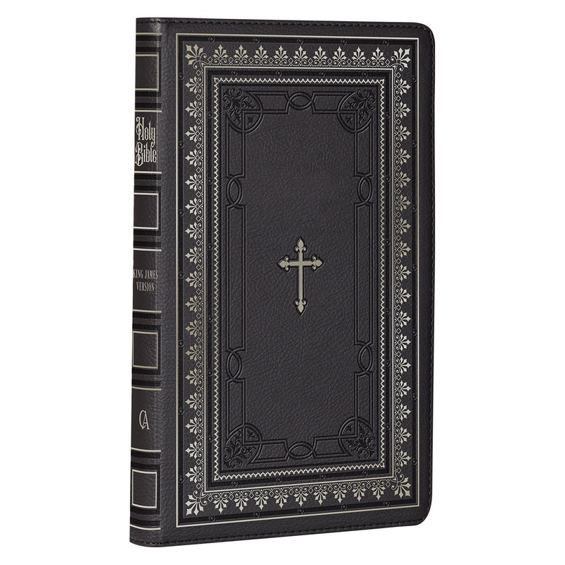 KJV Black Faux Leather Deluxe Index