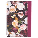 Zwarte en Bourgondische bloemen LP dunne index