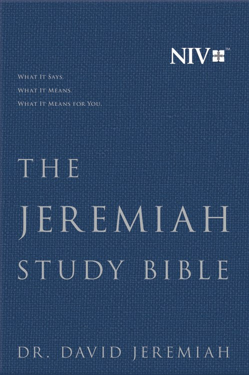 NIV Jeremiah Study Bible-Navy Cloth Over Board 