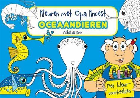 Kleuren met opa knoest oceaan dieren