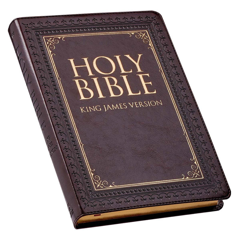 Large Print Thinline Bible - Brown