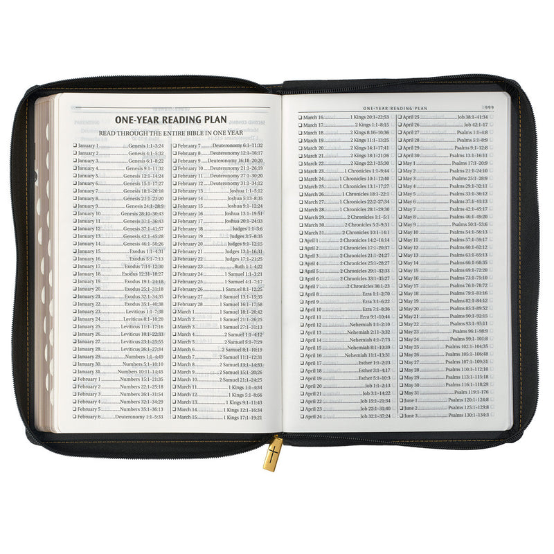 Thinline KJV Black Large Print Index Zip